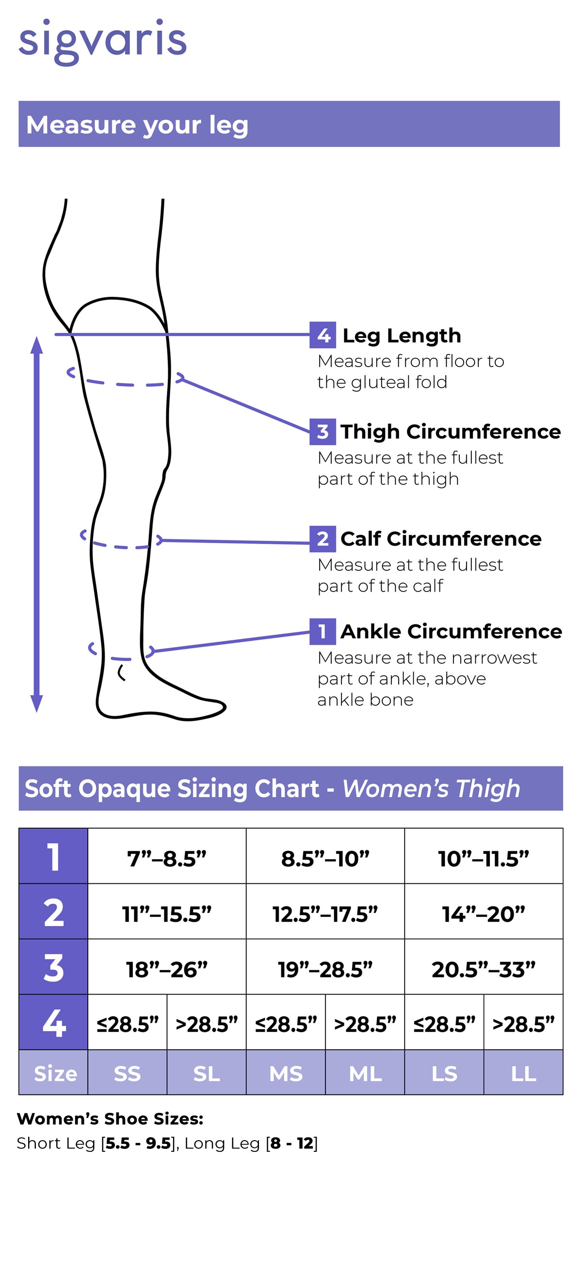 Women's Style Soft Opaque Thigh-High 20-30mmHg