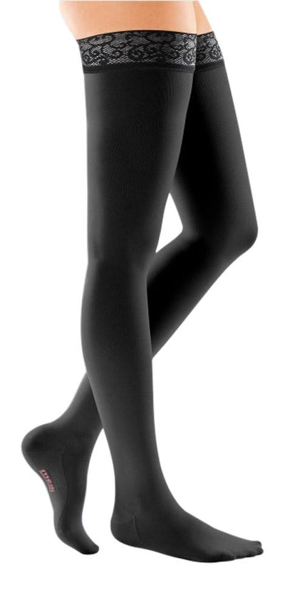 mediven comfort, 20-30 mmHg, Thigh High with Lace Top-Band, Closed Toe