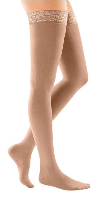 mediven comfort, 30-40 mmHg, Thigh High with Lace Top-Band, Closed Toe